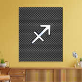 Sagittarius Zodiac Sign Black Carbon Fiber Style Leinwanddruck (Insitu (Wohnzimmer))