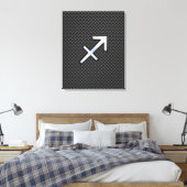 Sagittarius Zodiac Sign Black Carbon Fiber Style Leinwanddruck (Insitu (Schlafzimmer))