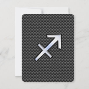 Sagittarius Zodiac Sign Black Carbon Fibre Print