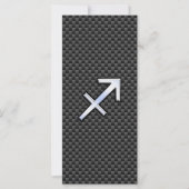 Sagittarius Zodiac Sign Black Carbon Fibre Print (Vorderseite)