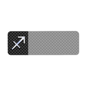 Sagittarius Zodiac Sign Black Carbon Fibre Print