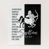 Sagittarius Zodiac Sign, Black&White Jigsaw Puzzle (Vertikal)