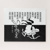 Sagittarius Zodiac Sign, Black&White Jigsaw Puzzle (Horizontal)