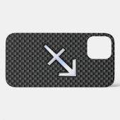 Sagittarius Zodiac Sign Carbon Fiber Style Case-Mate iPhone Hülle (Rückseite (Horizontal))
