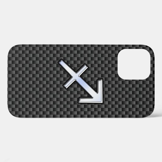 Sagittarius Zodiac Sign Carbon Fiber Style Case-Mate iPhone Hülle (Rückseite (Horizontal))