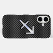 Sagittarius Zodiac Sign Carbon Fiber Style Case-Mate iPhone Hülle (Rückseite (Horizontal))