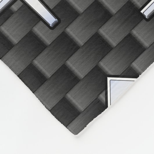 Sagittarius Zodiac Sign Carbon Fiber Style Fleecedecke (Ecke)