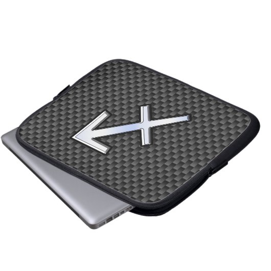 Sagittarius Zodiac Sign Carbon Fiber Style Laptopschutzhülle (Vorne Knopf)