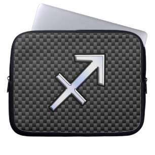 Sagittarius Zodiac Sign Carbon Fiber Style Laptopschutzhülle