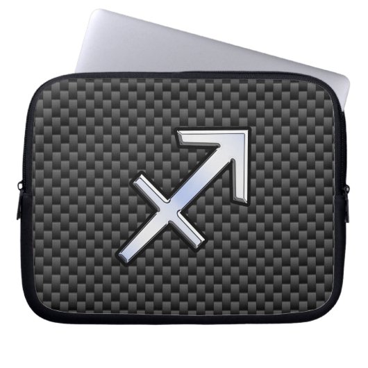 Sagittarius Zodiac Sign Carbon Fiber Style Laptopschutzhülle (Vorderseite)