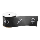 Sagittarius Zodiac Sign Carbon Fiber Style Satinband (Spule)