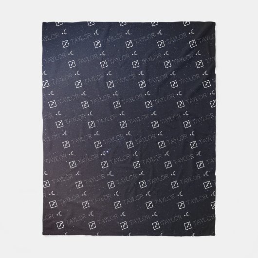 Sagittarius Zodiac Sign Constellation Astrologie Fleecedecke (Vorderseite)