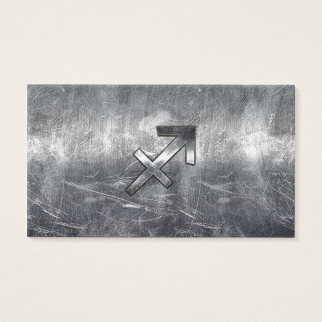 Sagittarius Zodiac Sign Distressed Steel (Vorderseite)