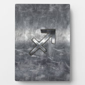 Sagittarius Zodiac Sign Distressed Steel Fotoplatte (Vorderseite)