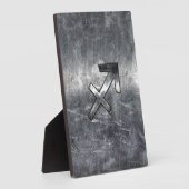 Sagittarius Zodiac Sign Distressed Steel Fotoplatte (Seite)