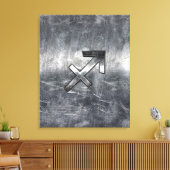 Sagittarius Zodiac Sign Distressed Steel Leinwanddruck (Insitu (Wohnzimmer))