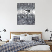 Sagittarius Zodiac Sign Distressed Steel Leinwanddruck (Insitu (Schlafzimmer))