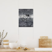 Sagittarius Zodiac Sign Distressed Steel Poster (Küche)