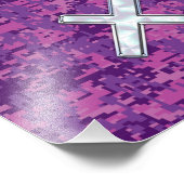 Sagittarius Zodiac Sign Fuchsia Digital Camouflage Fotodruck (Ecke)