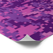 Sagittarius Zodiac Sign Fuchsia Digital Camouflage Poster (Ecke)