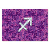 Sagittarius Zodiac Sign Fuchsia Digital Camouflage Tischnummer (Vorderseite)