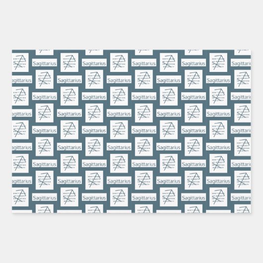 Sagittarius Zodiac Sign Fusion Angebot B&W Geschenkpapier Set (Vorderseite 2)