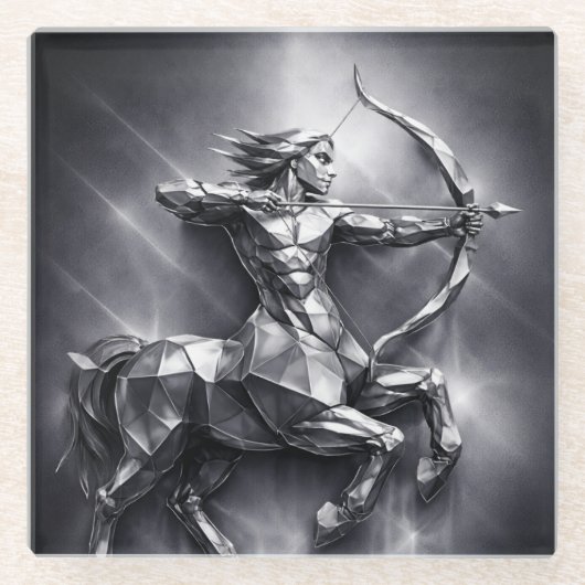 sagittarius zodiac sign glasuntersetzer (Vorderseite)
