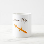 Sagittarius Zodiac Sign Gold Individuelle Name Kaffeetasse (Mittel)