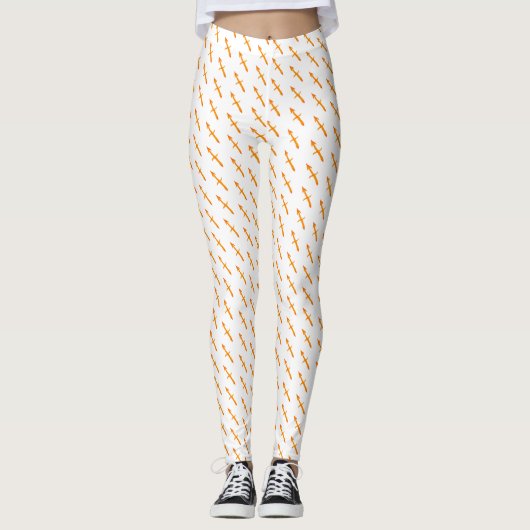 Sagittarius Zodiac Sign Golden Symbol Leggings (Vorderseite)