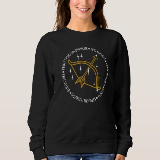 Sagittarius Zodiac Sign Good Qualities   Sweatshirt (Vorderseite)