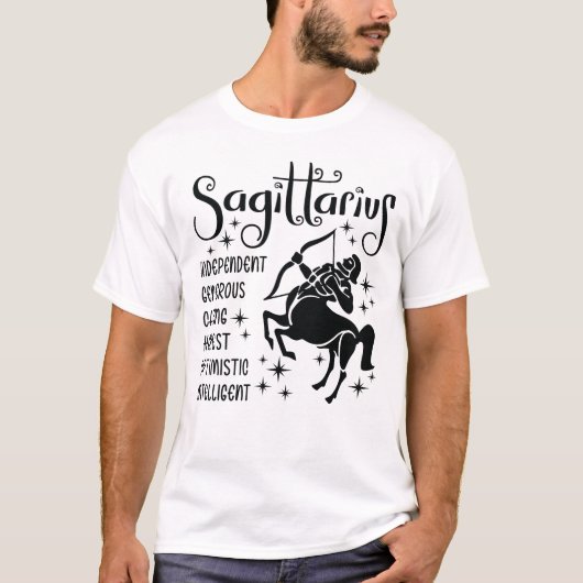 Sagittarius Zodiac Sign Horoskop T - Shirt (Vorderseite)
