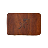 Sagittarius Zodiac Sign in Mahogany Brown Style Badematte (Vorderseite)