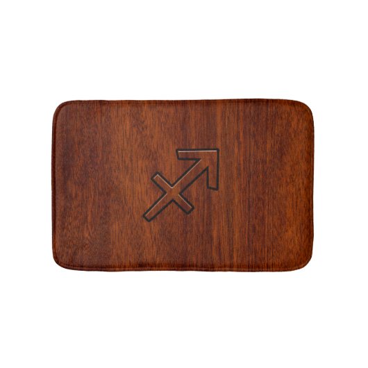 Sagittarius Zodiac Sign in Mahogany Brown Style Badematte (Vorderseite)