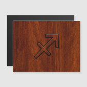 Sagittarius Zodiac Sign in Mahogany Brown Style Magnetkarte (Vorne/Hinten)