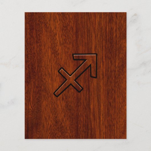 Sagittarius Zodiac Sign in Mahogany Style Flyer (Vorne)