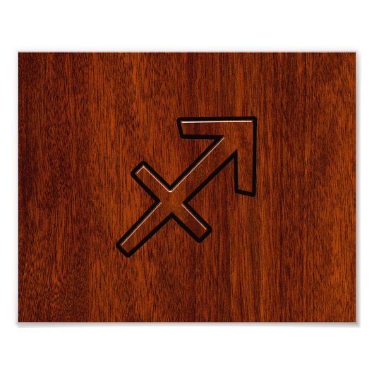 Sagittarius Zodiac Sign in Mahogany Style Fotodruck (Vorne)