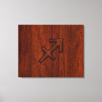 Sagittarius Zodiac Sign in Mahogany Style