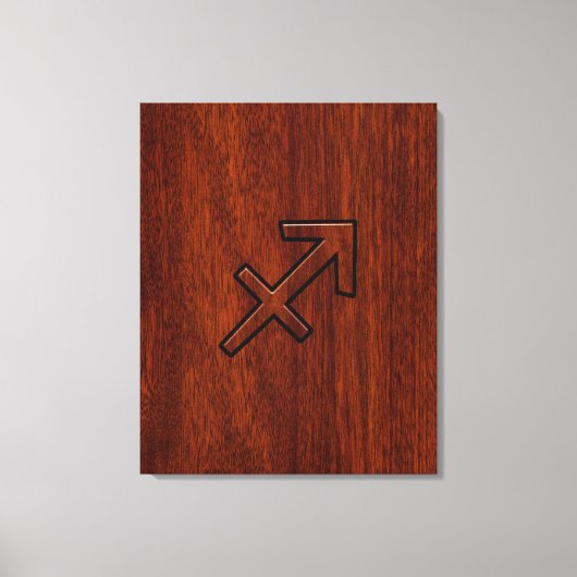 Sagittarius Zodiac Sign in Mahogany Style Leinwanddruck (Vorderseite)