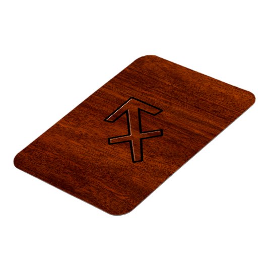 Sagittarius Zodiac Sign in Mahogany Style Magnet (Linke Seite)