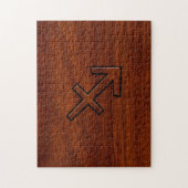Sagittarius Zodiac Sign in Mahogany Style Puzzle (Vertikal)