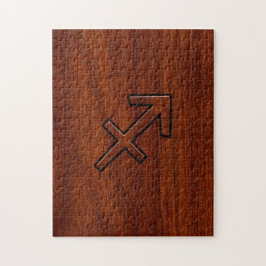 Sagittarius Zodiac Sign in Mahogany Style Puzzle (Vertikal)