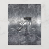 Sagittarius Zodiac Sign in Silver Steel look Flyer (Vorne)