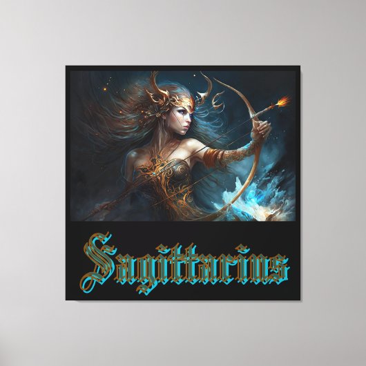 Sagittarius Zodiac Sign Leinwanddruck (Vorderseite)