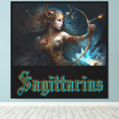 Sagittarius Zodiac Sign Leinwanddruck (Insitu (Holzboden))