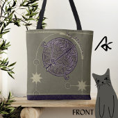 Sagittarius Zodiac Sign Lila und White Mandala Tasche