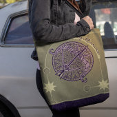 Sagittarius Zodiac Sign Lila und White Mandala Tasche