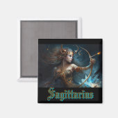 Sagittarius Zodiac Sign Magnet (Vorderseite/Rückseite)