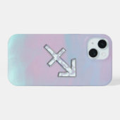 Sagittarius Zodiac Sign on Mother of Pearl Decor iPhone 15 Hülle (Rückseite (Horizontal))