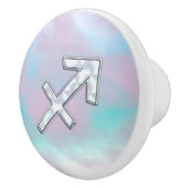 Sagittarius Zodiac Sign on Mother of Pearl Decor Keramikknauf (Rechts)