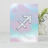 Sagittarius Zodiac Sign on Mother of Pearl Style (Stehend Vorderseite)